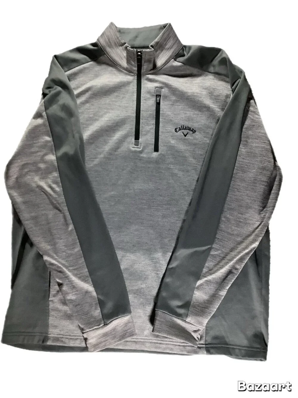 Callaway Men's 1/4 Zip Pullover Golf Shirt Gray Performance Size L (286)